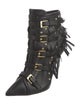 Giuseppe Zanotti Leather Studded Accents Lace-Up Boots