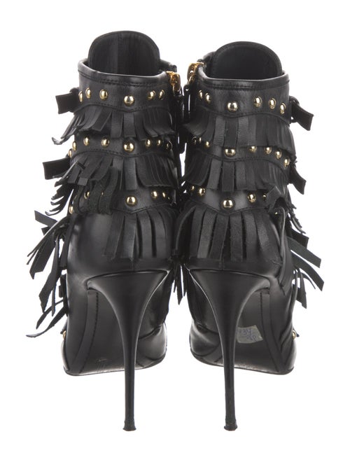 Giuseppe Zanotti Leather Studded Accents Lace-Up Boots