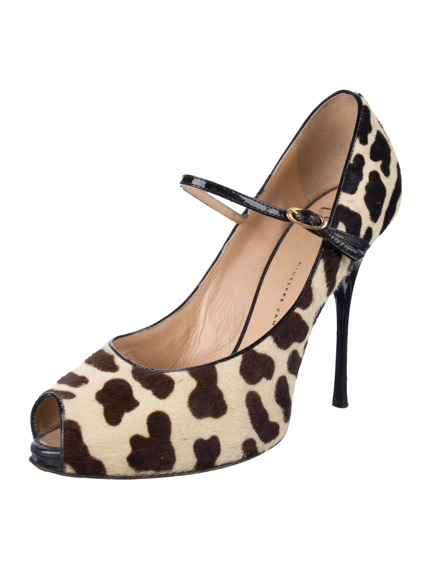 Giuseppe Zanotti Ponyhair Animal Print Pumps