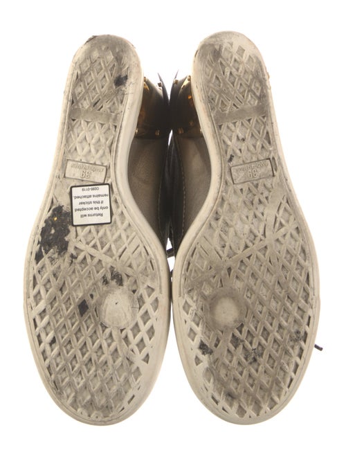 Giuseppe Zanotti Leather Colorblock Pattern Wedge Sneakers