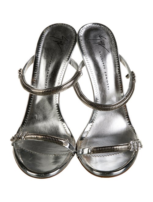 Giuseppe Zanotti Leather Crystal Embellishments Slides