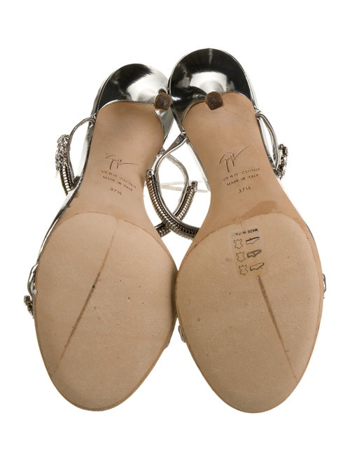 Giuseppe Zanotti Leather Crystal Embellishments Slides