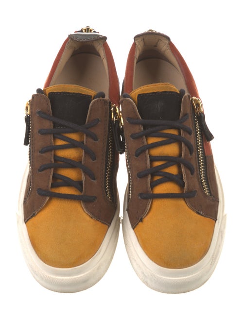 Giuseppe Zanotti Suede Colorblock Pattern Sneakers