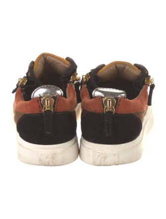 Giuseppe Zanotti Suede Colorblock Pattern Sneakers
