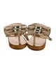 Giuseppe Zanotti Leather Crystal Embellishments T-Strap Sandals