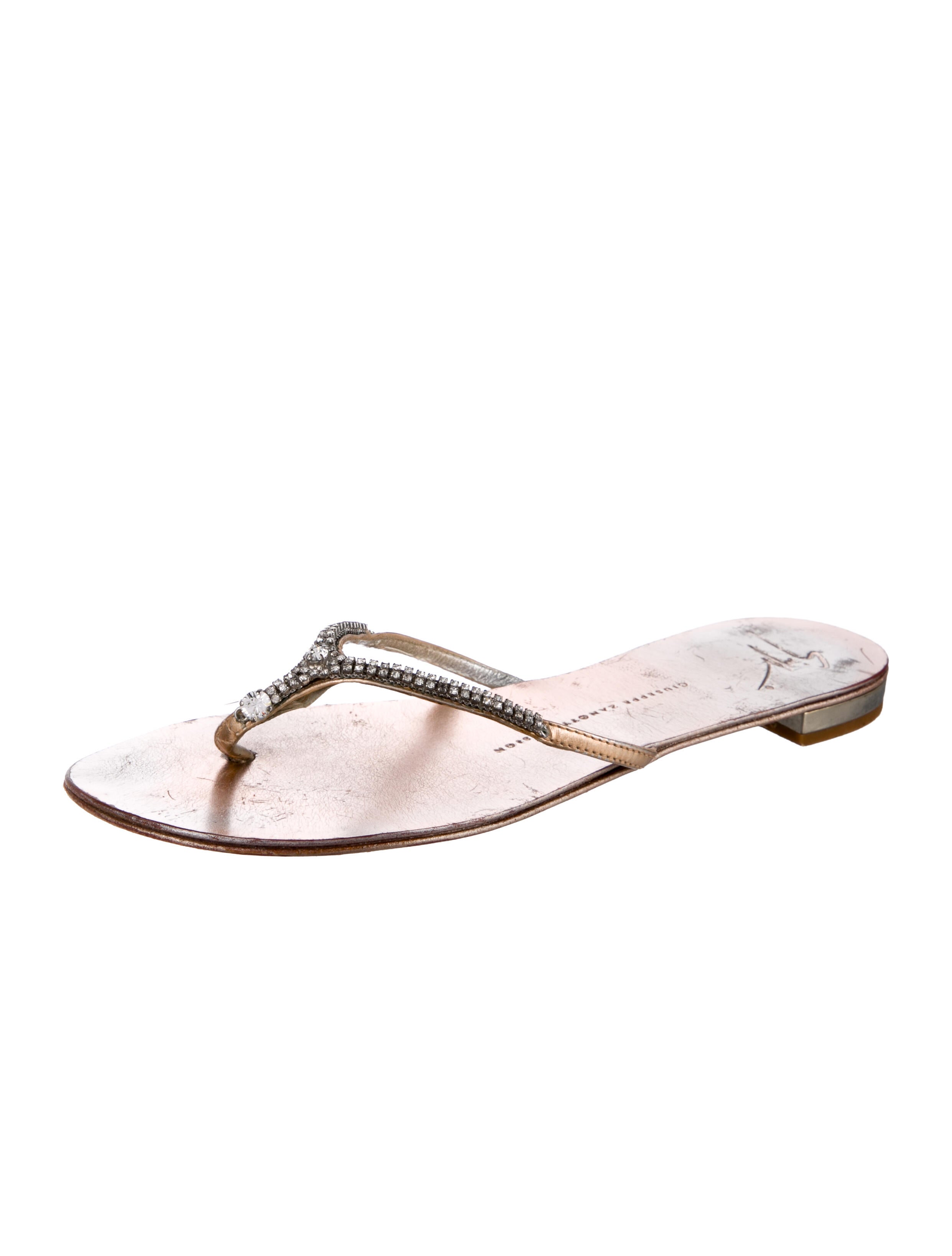 Giuseppe Zanotti Leather Animal Print Slides