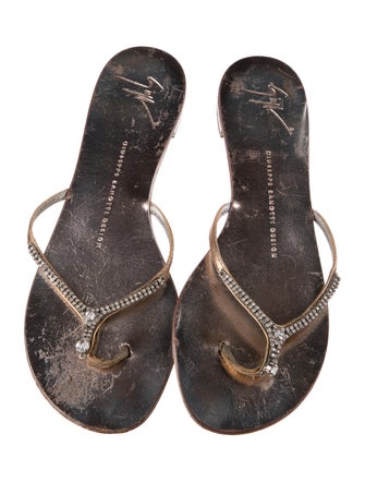 Giuseppe Zanotti Leather Animal Print Slides