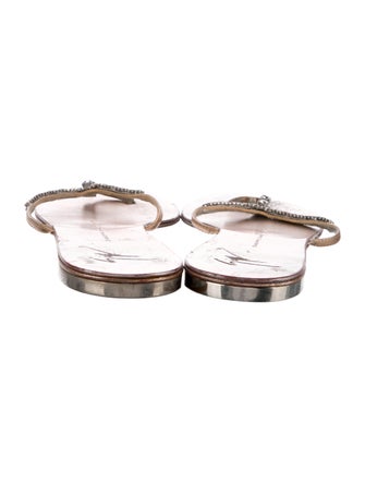 Giuseppe Zanotti Leather Animal Print Slides