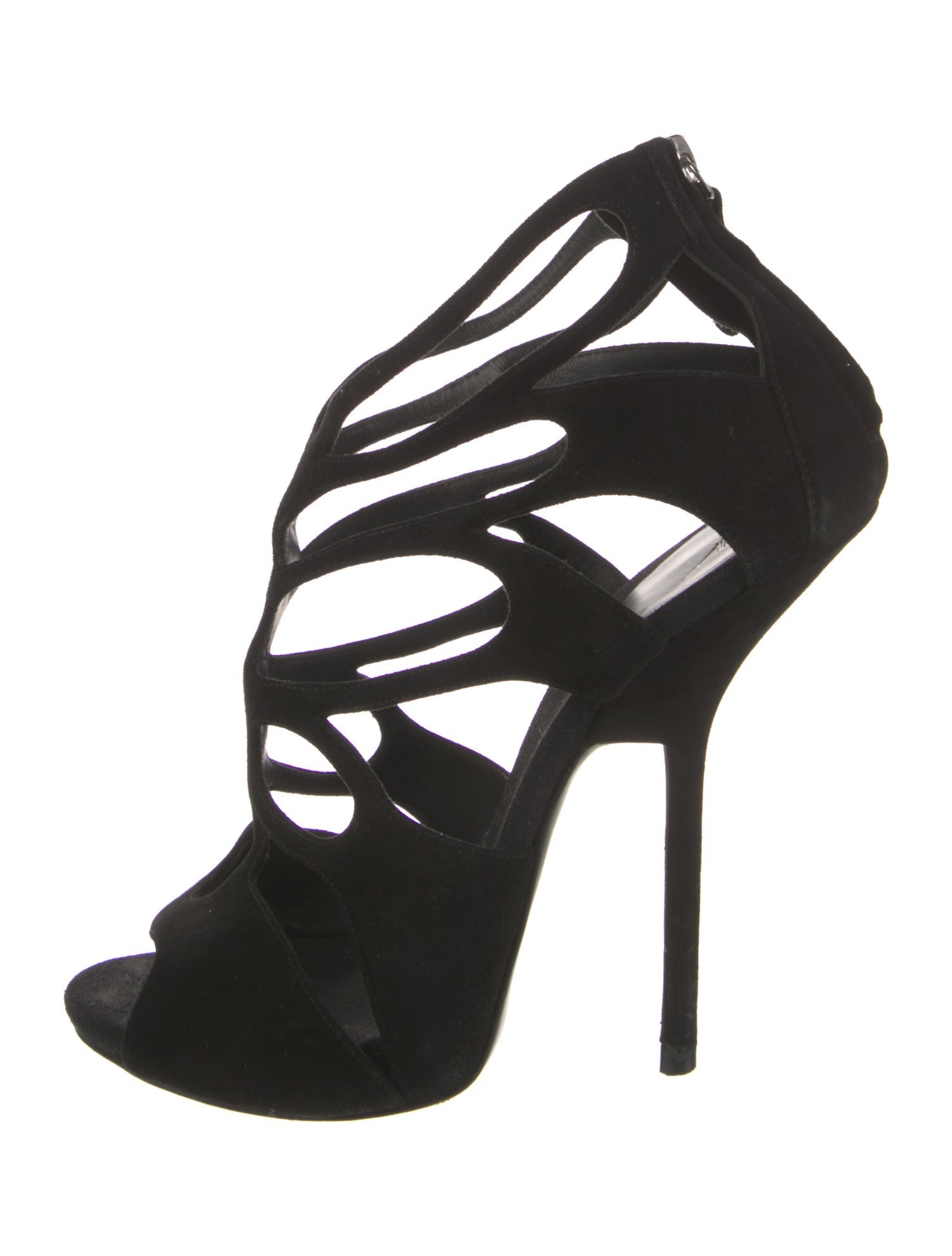 Giuseppe Zanotti Suede Cutout Accent Gladiator Sandals