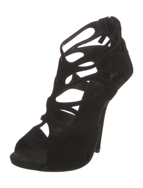 Giuseppe Zanotti Suede Cutout Accent Gladiator Sandals