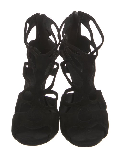 Giuseppe Zanotti Suede Cutout Accent Gladiator Sandals