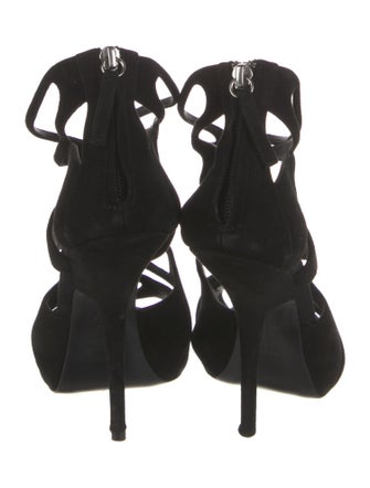 Giuseppe Zanotti Suede Cutout Accent Gladiator Sandals