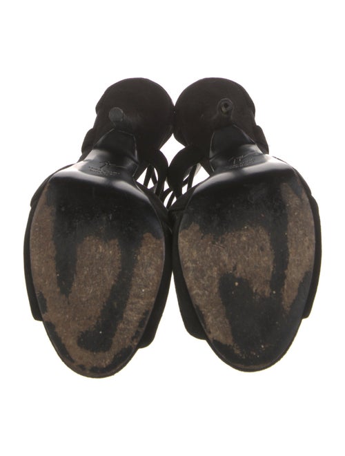 Giuseppe Zanotti Suede Cutout Accent Gladiator Sandals