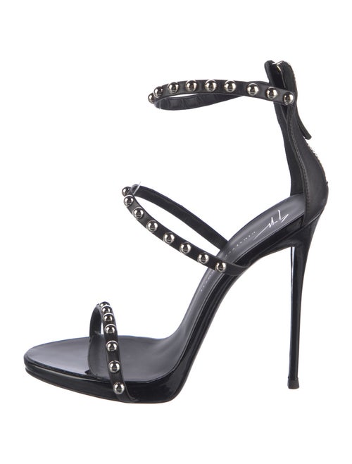 Giuseppe Zanotti Patent Leather Studded Accents Sandals