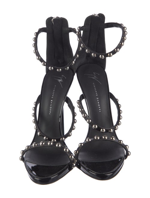 Giuseppe Zanotti Patent Leather Studded Accents Sandals
