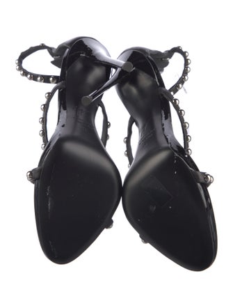 Giuseppe Zanotti Patent Leather Studded Accents Sandals