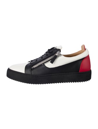Giuseppe Zanotti Leather Colorblock Pattern Sneakers