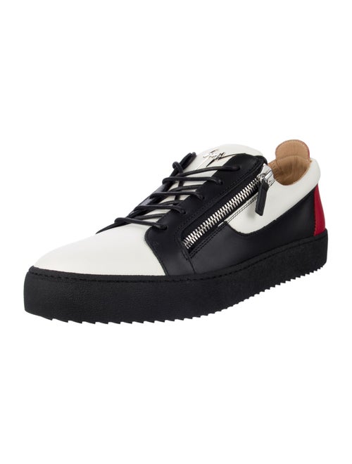 Giuseppe Zanotti Leather Colorblock Pattern Sneakers