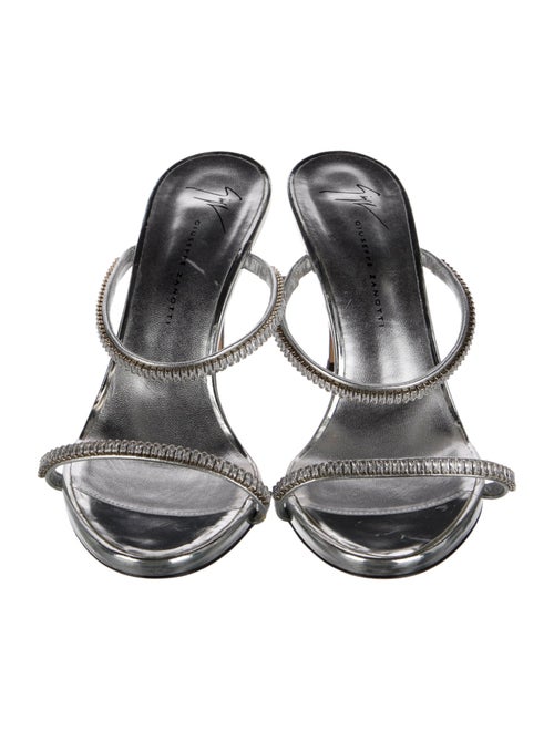 Giuseppe Zanotti Leather Crystal Embellishments Slides