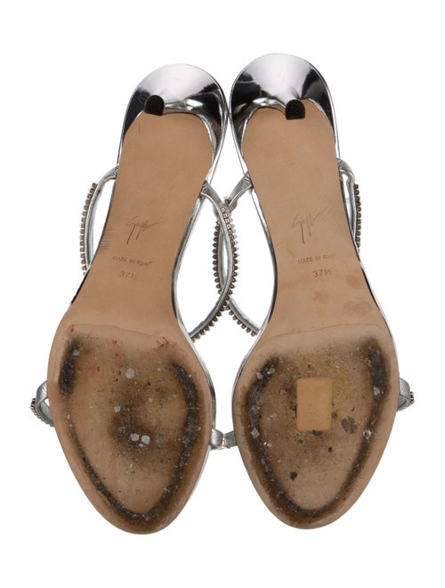 Giuseppe Zanotti Leather Crystal Embellishments Slides