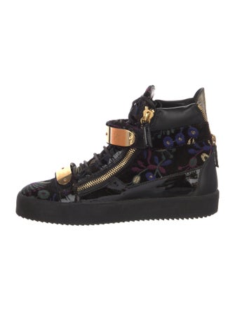 Giuseppe Zanotti Leather Printed Lace-Up Boots