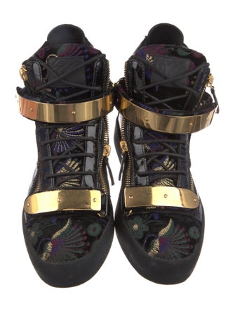 Giuseppe Zanotti Leather Printed Lace-Up Boots