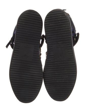 Giuseppe Zanotti Leather Printed Lace-Up Boots