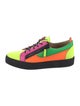Giuseppe Zanotti Patent Leather Colorblock Pattern Sneakers