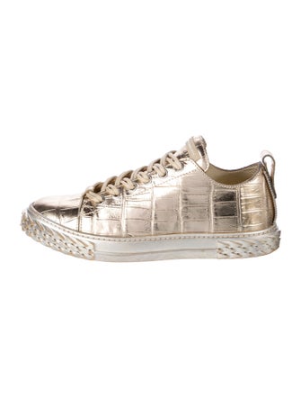 Giuseppe Zanotti Embossed Leather Printed Sneakers