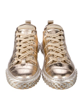 Giuseppe Zanotti Embossed Leather Printed Sneakers