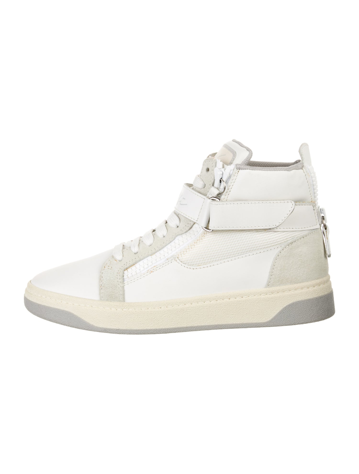 Giuseppe Zanotti Leather Colorblock Pattern Sneakers