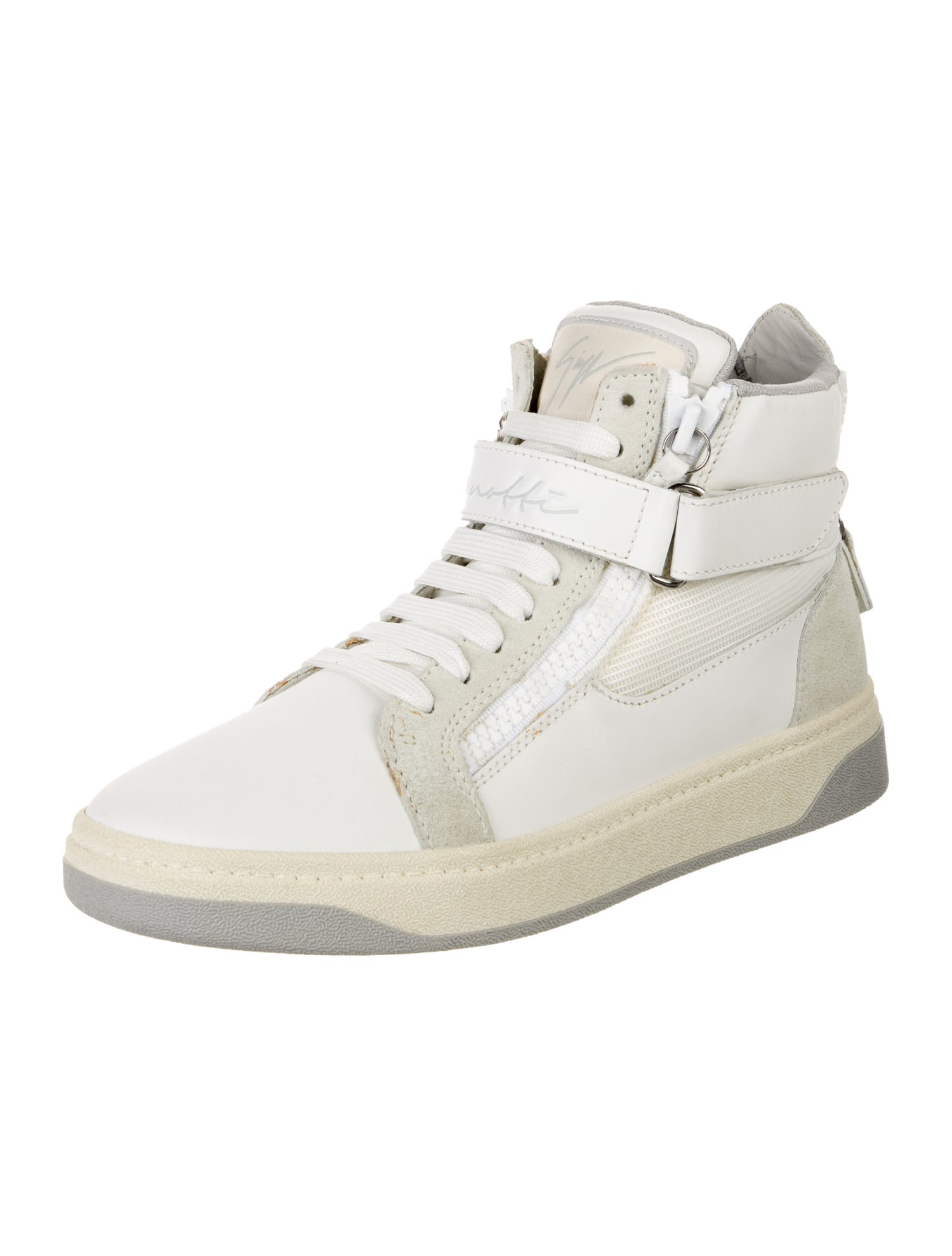 Giuseppe Zanotti Leather Colorblock Pattern Sneakers