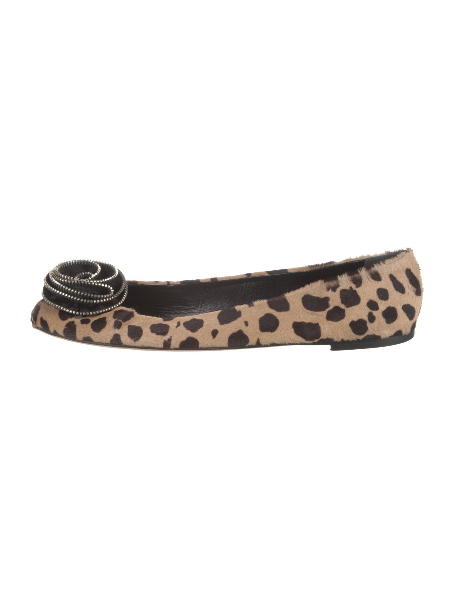 Giuseppe Zanotti Ponyhair Animal Print Flats