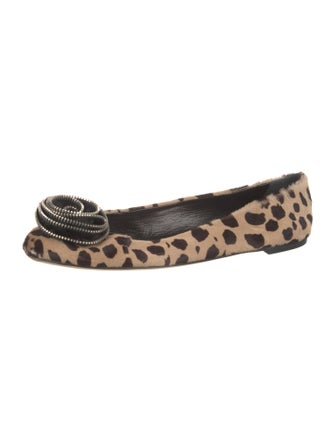 Giuseppe Zanotti Ponyhair Animal Print Flats