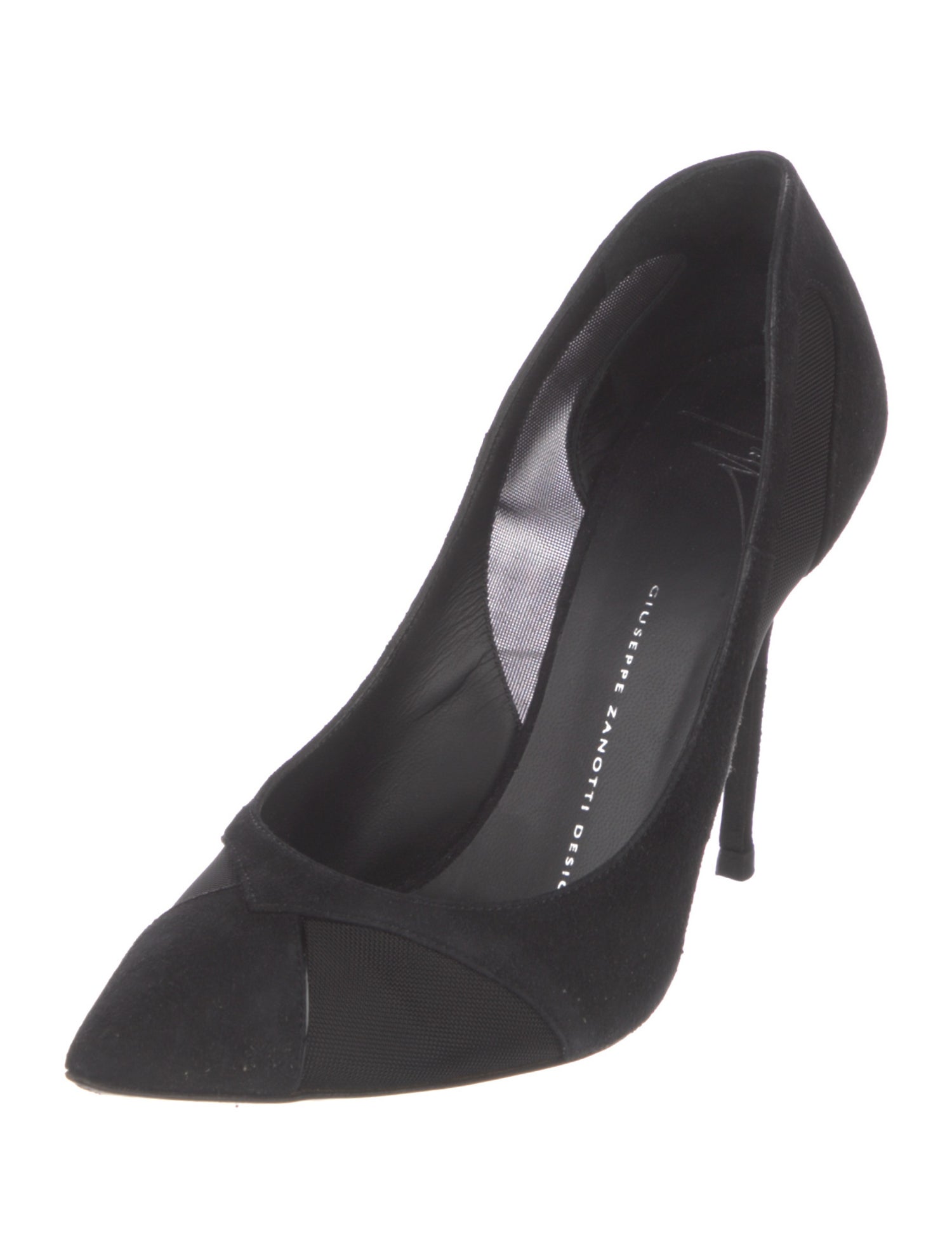 Giuseppe Zanotti Suede Mesh Accents Pumps