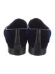 Giuseppe Zanotti Velvet Leather Trim Embellishment Loafers