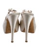 Giuseppe Zanotti Satin Crystal Embellishments Slingback Pumps