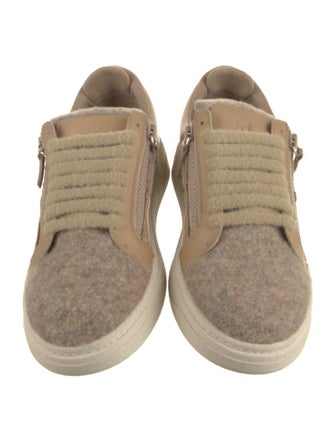 Giuseppe Zanotti Leather Colorblock Pattern Sneakers