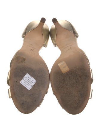 Giuseppe Zanotti Leather Crystal Embellishments Sandals