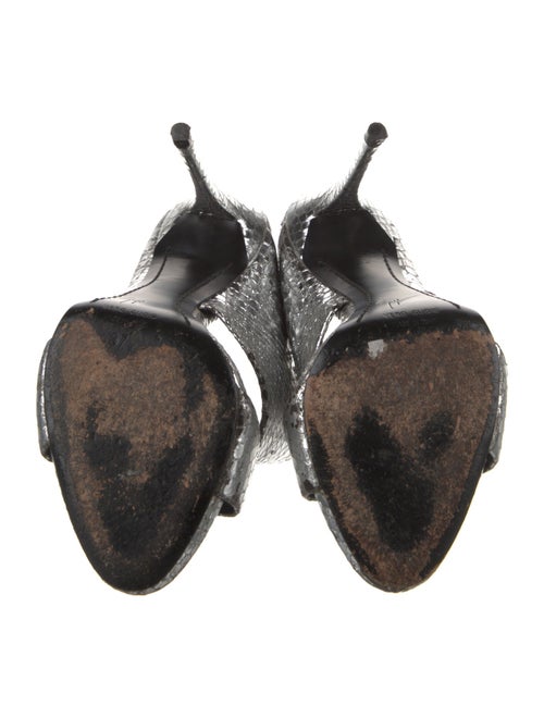 Giuseppe Zanotti Embossed Leather Animal Print Slides