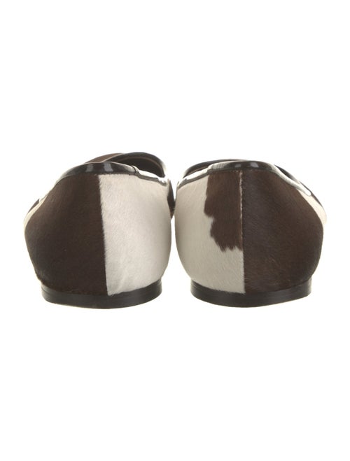 Giuseppe Zanotti Ponyhair Leather Trim Embellishment Ballet Flats