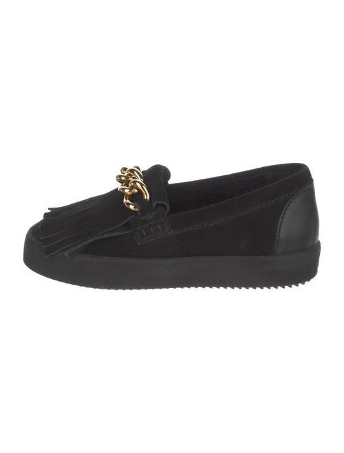 Giuseppe Zanotti Suede Chain-Link Accents Moccasins