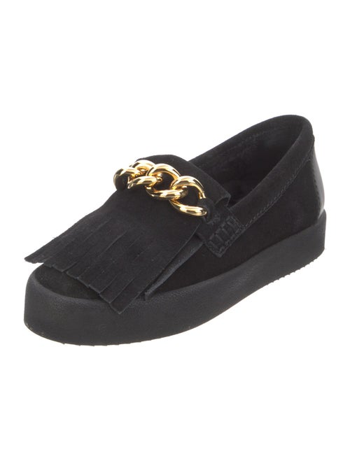 Giuseppe Zanotti Suede Chain-Link Accents Moccasins