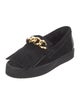 Giuseppe Zanotti Suede Chain-Link Accents Moccasins