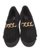 Giuseppe Zanotti Suede Chain-Link Accents Moccasins