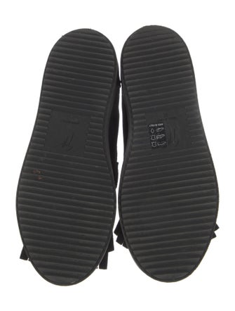 Giuseppe Zanotti Suede Chain-Link Accents Moccasins