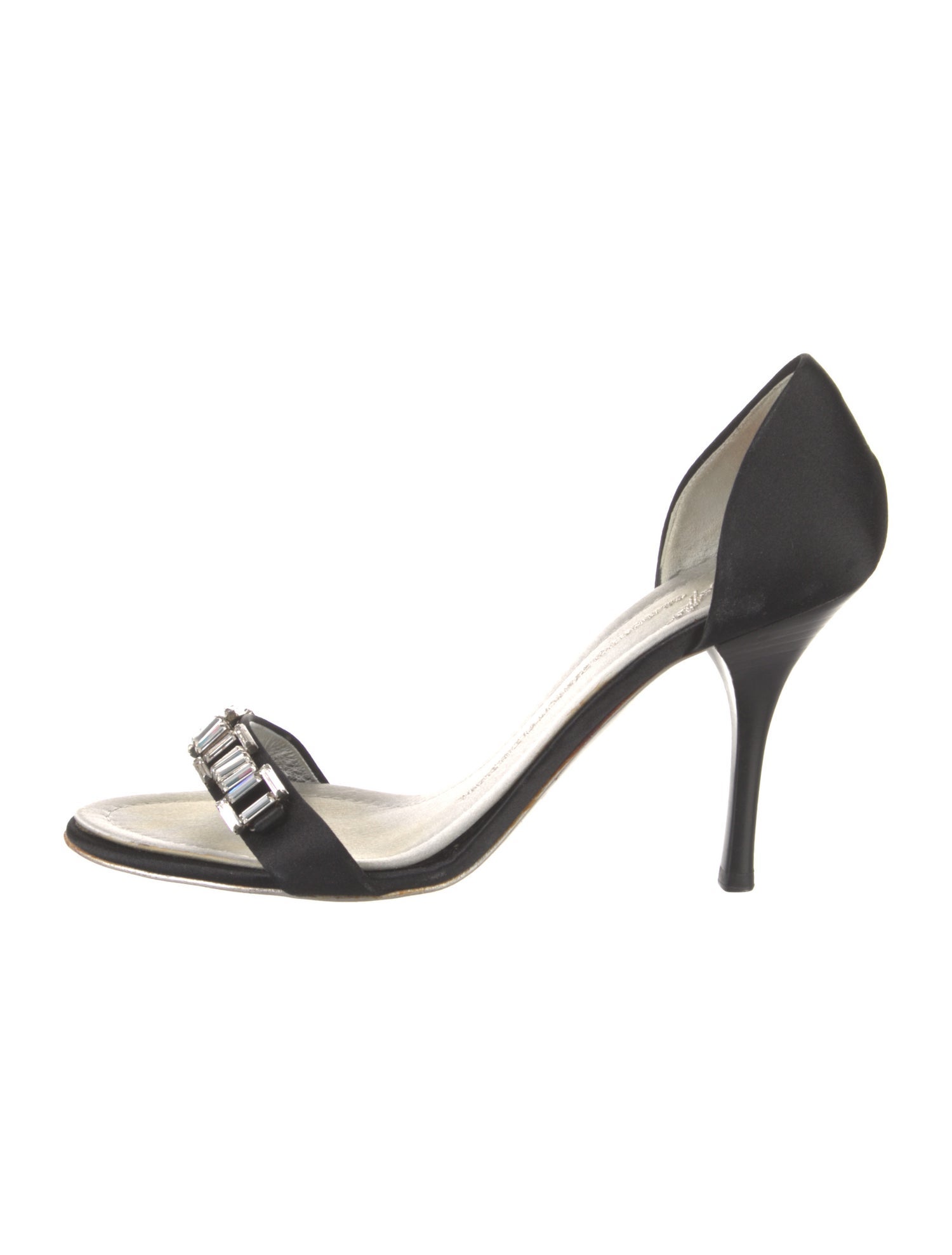 Giuseppe Zanotti Satin Crystal Embellishments Sandals