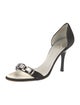 Giuseppe Zanotti Satin Crystal Embellishments Sandals