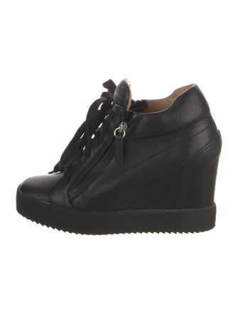 Giuseppe Zanotti Leather Wedge Sneakers