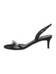 Giuseppe Zanotti Suede Crystal Embellishments Slingback Sandals